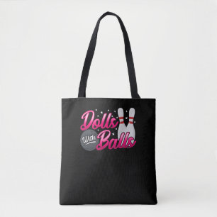 Bolso De Tela Graciosas muñecas del equipo femenino con bolas