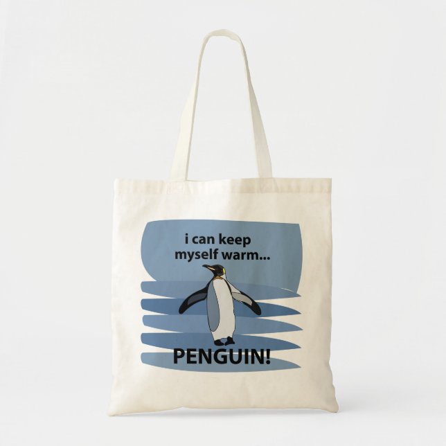 Bolso De Tela Gracioso animal pingüino (Frente)