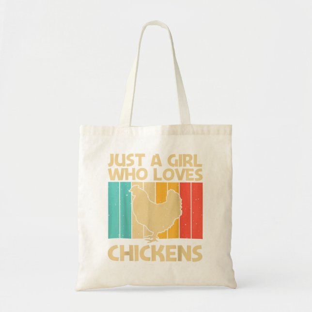 Bolso De Tela Gracioso Arte De Pollo Para Chicas, Mamá Agriculto (Frente)