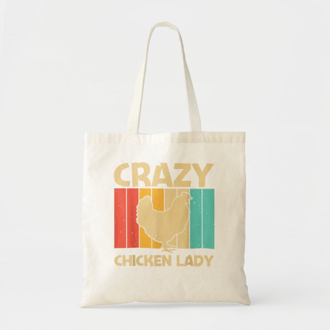 Bolso De Tela Gracioso Arte De Pollo Para Mujeres Agricultoras D (Frente)