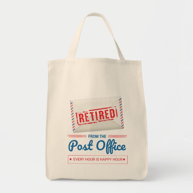 Bolso De Tela Gracioso Barrera de Jubilación de Empleado Postal (Frente)