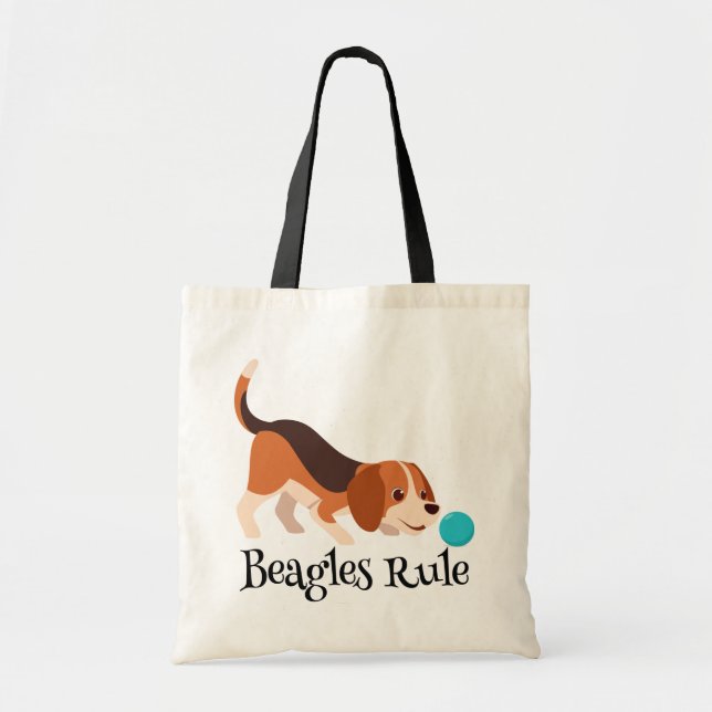 Bolso De Tela Gracioso Beagle Lover Regalos Personalizado Puppy  (Frente)