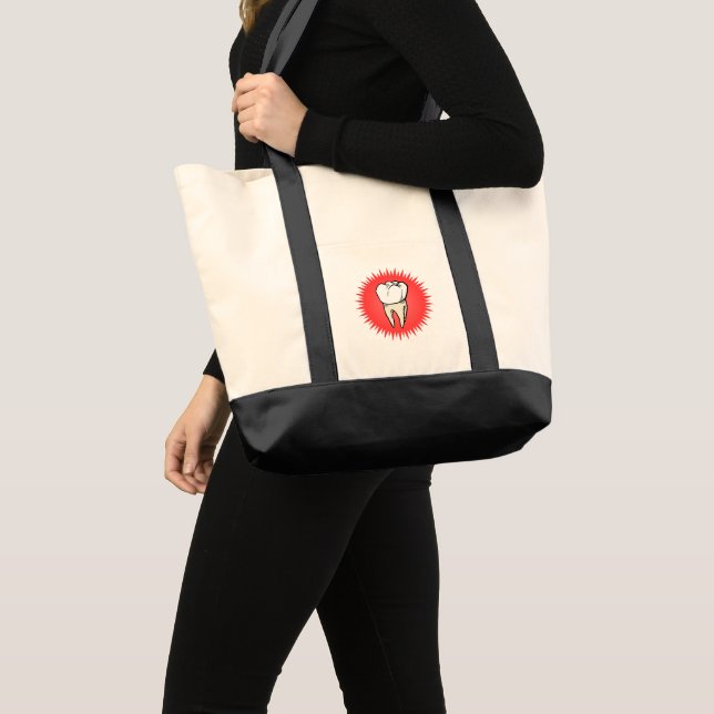 Bolso De Tela Gracioso blanco rojo extraído arte de estreno mola (Anverso (producto))