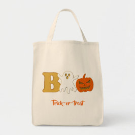 Bolso De Tela Gracioso Boo Halloween Tote Bag