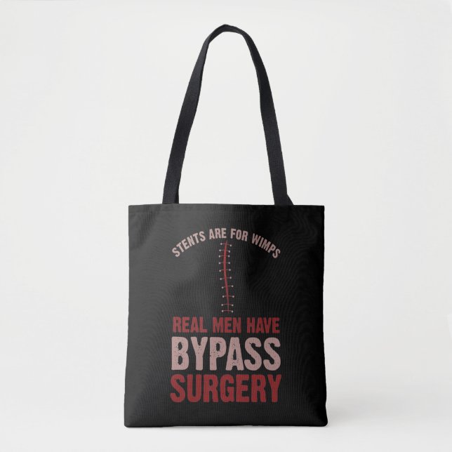 Bolso De Tela Gracioso Bypass Open Heart Surgery Recovery Gift (Anverso)