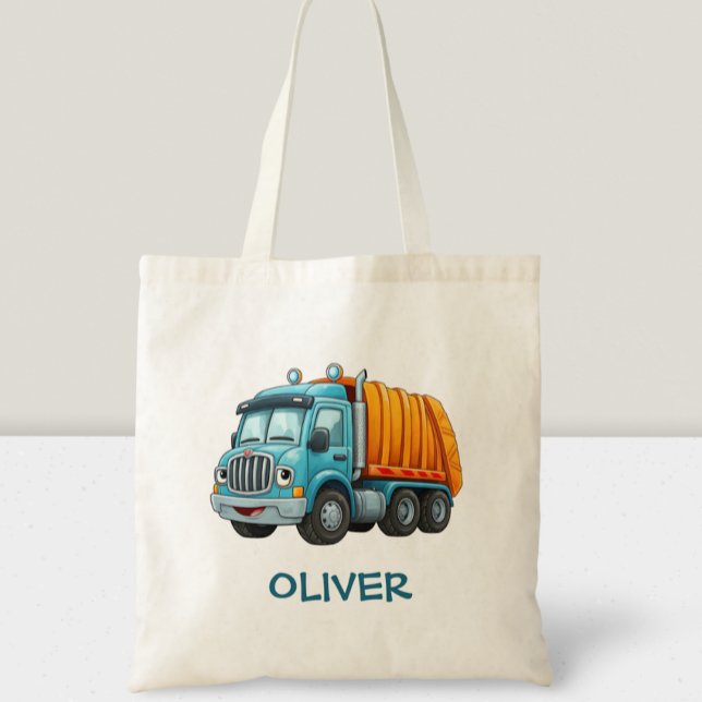 Bolso De Tela Gracioso camión de volquete amarillo azul (Subido por el creador)
