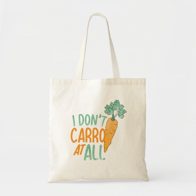Bolso De Tela Gracioso Carrot Pun Art Chistes Comida Carrot Art  (Frente)