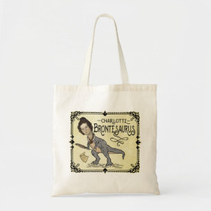 Bolso De Tela Gracioso Charlotte Bronte Saurus Lector de Libros