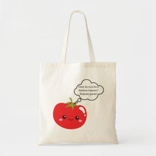 Bolso De Tela Gracioso Chiste de tomate Tote Bag