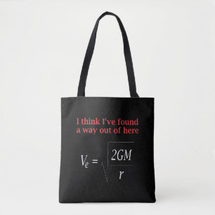 Bolso De Tela Gracioso Chiste Físico Escapar de Ciencia de Grave