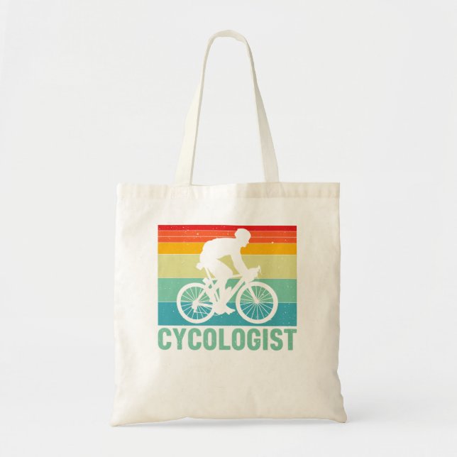 Bolso De Tela Gracioso Cycologist Biking Psicología Ciclismo Pre (Frente)