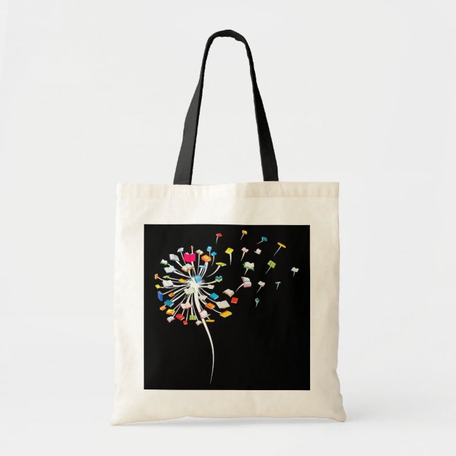 Bolso De Tela Gracioso Dandelion Books Regalo Para Leer Lover (Frente)