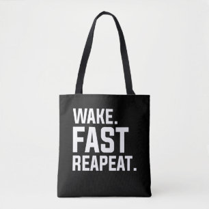 Bolso De Tela Gracioso despertar Rápido Repita Gráfico Sarcástic