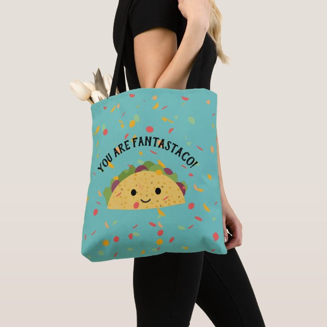 Bolso De Tela Gracioso eres Fantastaco Cute Kawaii Taco (Detalle)