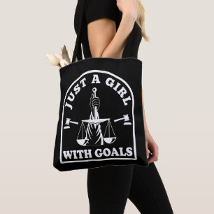 Bolso De Tela Gracioso estudiante de abogacía, solo Chica con ab