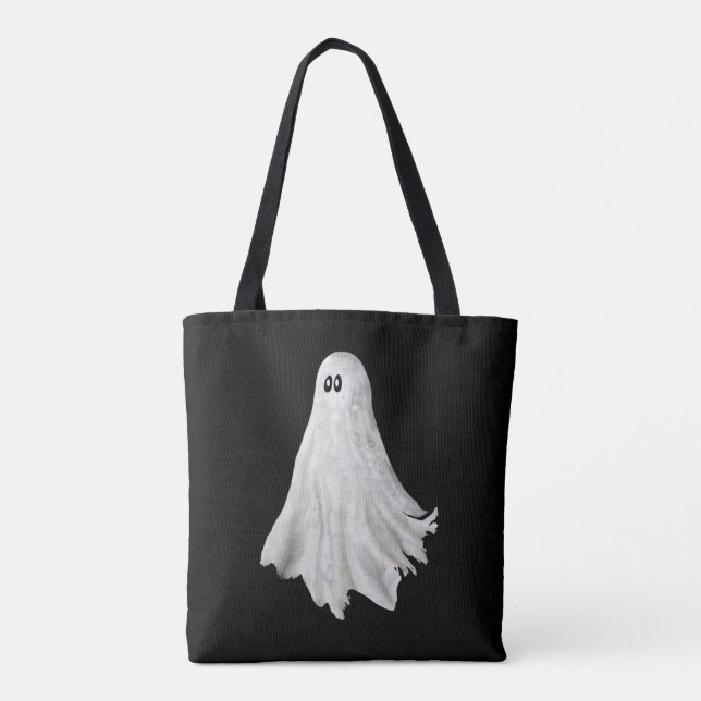 Bolso De Tela Gracioso Fantasma Del Pasado Dibujo De Halloween (Reverso)