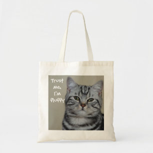 Bolso De Tela Gracioso gato Caption Créeme, estoy nervioso