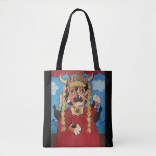 Bolso De Tela Gracioso gato de ópera de arte popular
