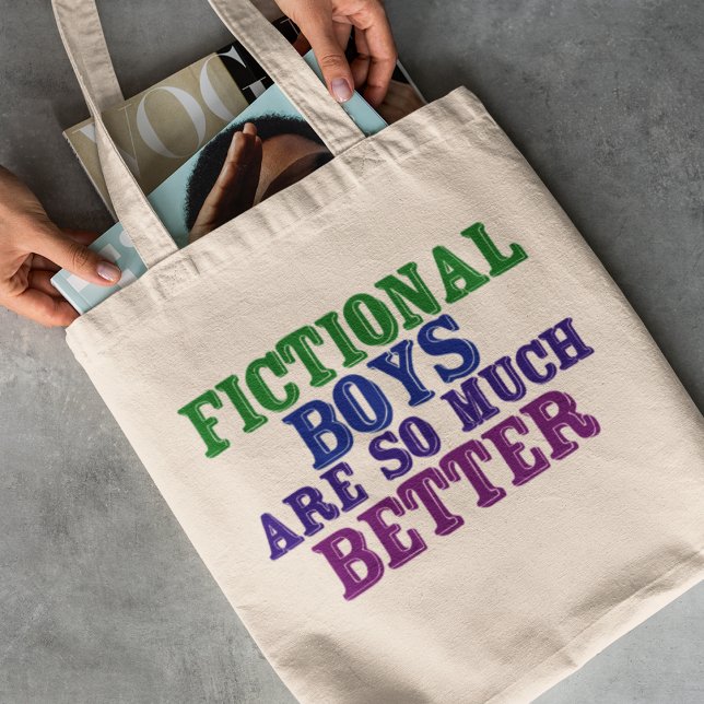 Bolso De Tela Gracioso gusano de biblioteca Los chicos ficticios (Subido por el creador)