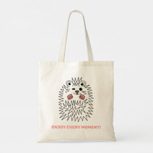 Bolso De Tela Gracioso Hedgehog. ¡Disfruta Cada Momento! ¡Person