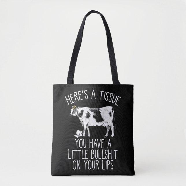 Bolso De Tela Gracioso Heifer Crybaby Cow Granero Softie (Anverso)