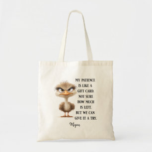 Bolso De Tela Gracioso humor sarcástico de pájaro regalo de ástr