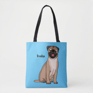 Bolso De Tela Gracioso ilustracion de personalizado de perro de 