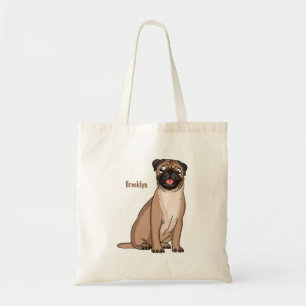 Bolso De Tela Gracioso ilustracion de personalizado de perro de 
