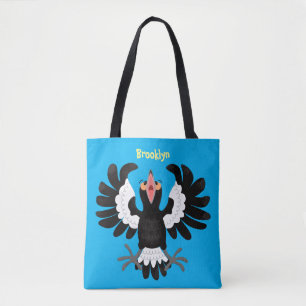 Bolso De Tela Gracioso ilustracion de personalizado magpie austr