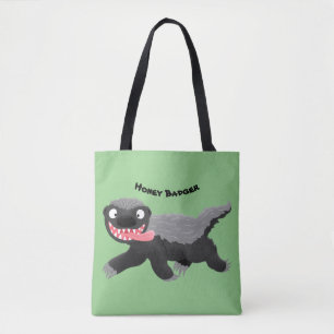 Bolso De Tela Gracioso ilustracion personalizado de insignia con