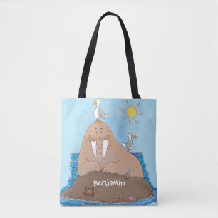 Bolso De Tela Gracioso ilustracion personalizado de moras felice