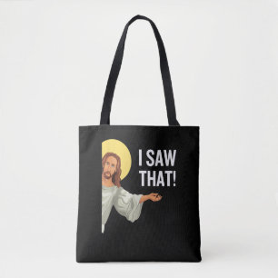 Bolso De Tela Gracioso Jesús Meme Vi Que La Cita Cristiana Es Di