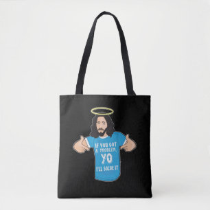 Bolso De Tela Gracioso Jesús Shirt Christian Meme Yo lo resolver