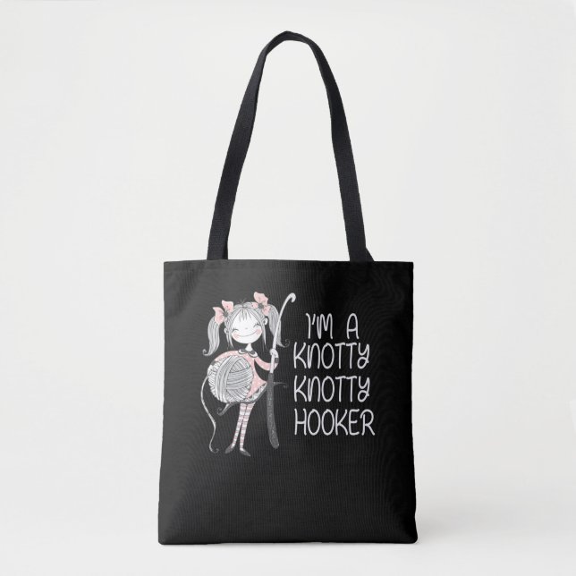 Bolso De Tela Gracioso Knitter Crafting Knitting Yarn Lover (Anverso)