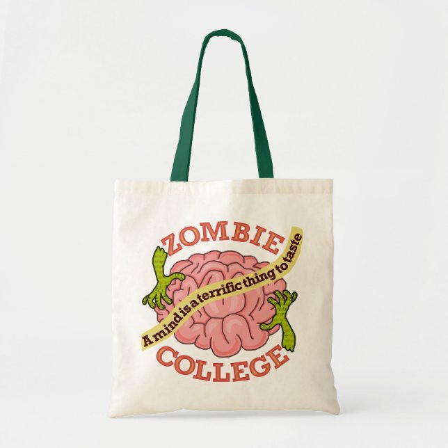 Bolso De Tela Gracioso logotipo del Colegio Zombie (Frente)