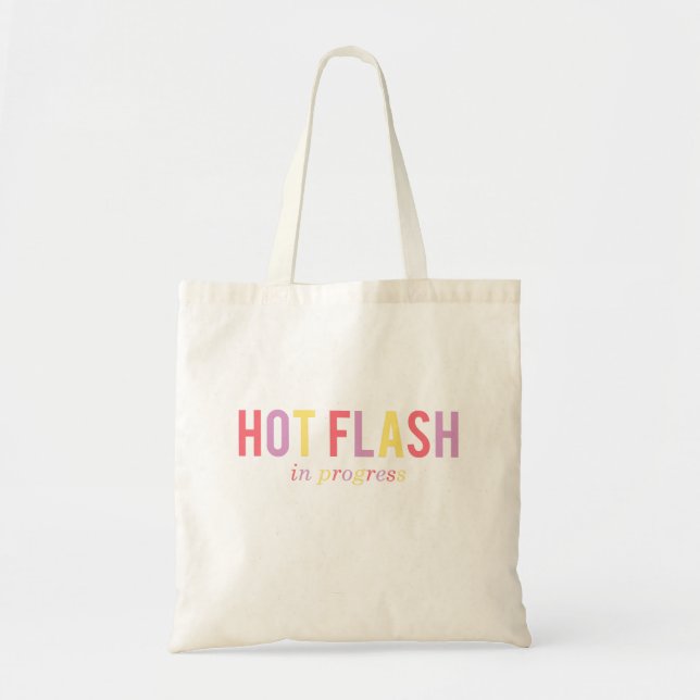 Bolso De Tela Gracioso Menopause Hot Flash en curso (Frente)