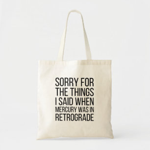 Bolso De Tela Gracioso Mercurio Retrogrado Tote Bag
