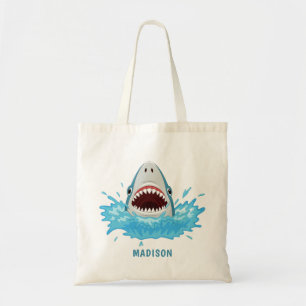 Bolso De Tela Gracioso nombre personalizado de tiburón
