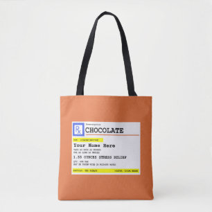 Bolso De Tela Gracioso paciente con chocolate personalizado con 