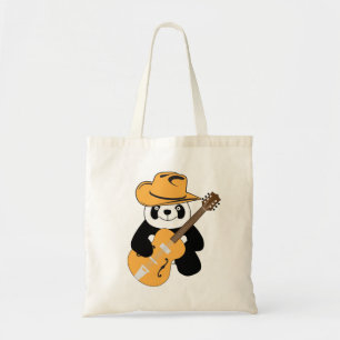 Bolso De Tela Gracioso panda con guitarra