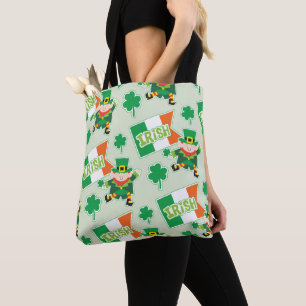Bolso De Tela Gracioso Patrón de Leprechaun Irlandés