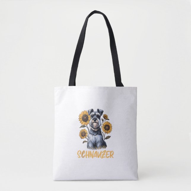 Bolso De Tela Gracioso perro Schnauzer (Anverso)