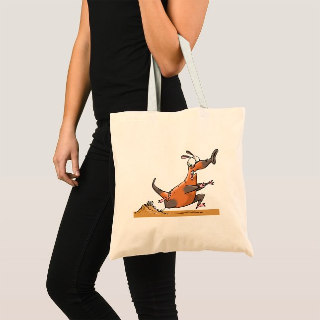 Bolso De Tela Gracioso Personalizado de Anteater Quirky Running  (Subido por el creador)
