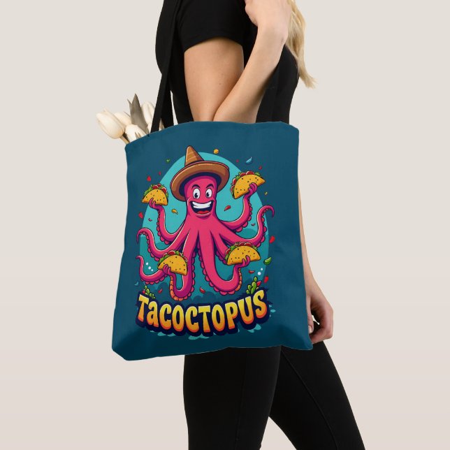 Bolso De Tela Gracioso Personalizado de comida de tacaco octopus (Detalle)