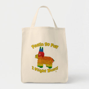Bolso De Tela Gracioso Personalizado de Pinata Fiesta Tiempo Épi