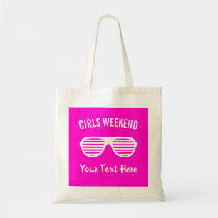 Bolso De Tela Gracioso personalizado neón rosado chicas fin de