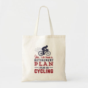 Bolso De Tela Gracioso Plan de Jubilación de Ciclistas Retirados