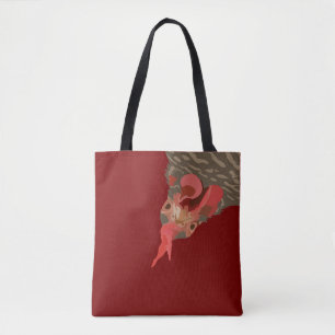 Bolso De Tela Gracioso pollo boca abajo
