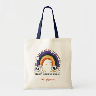 Bolso De Tela Gracioso profesor de Personalizado arcoiris retro 