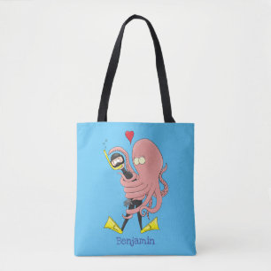 Bolso De Tela Gracioso pulpo abrazos buceo humor personalizado